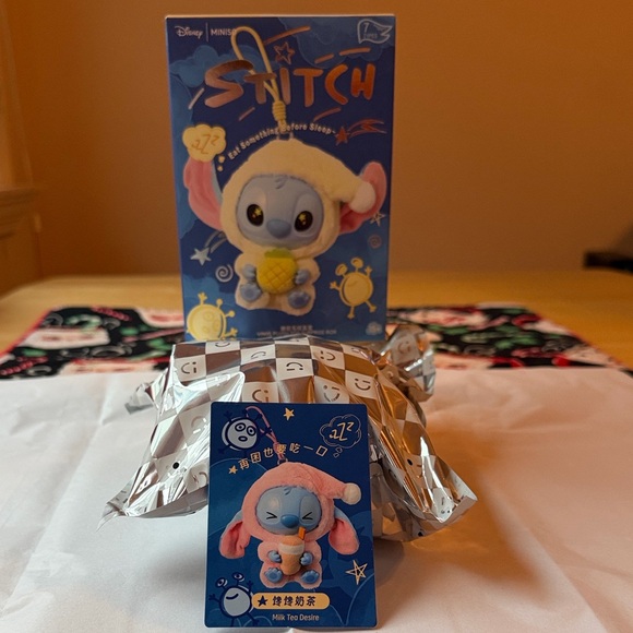 🥛 DISNEY MINISO STITCH  EAT SOMETHING BEFORE SLEEP MILK TEA DESIRE  🥛 NWT 🥛